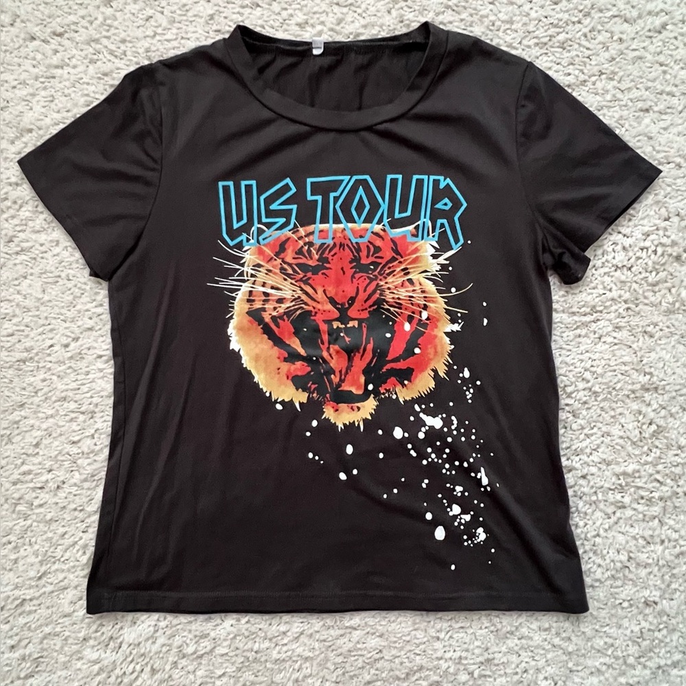 Tiger USTour Charcoal Gray Tshirt Medium